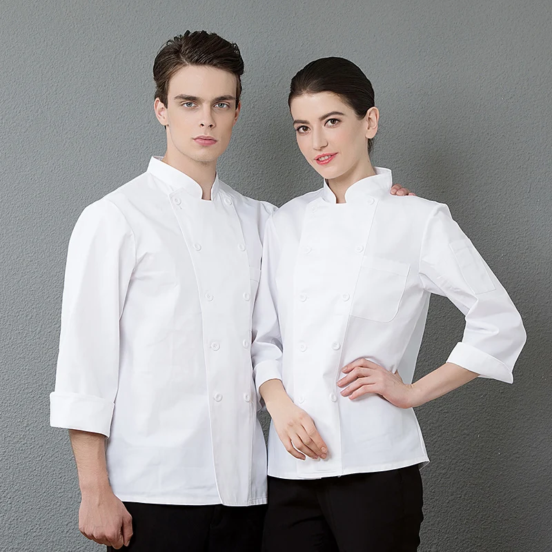 long sleeves restaurant uniform chef coat Quality Hotel cook costume Jacket Baker Barber Uniforms Kitchen Top workwear uniforms |