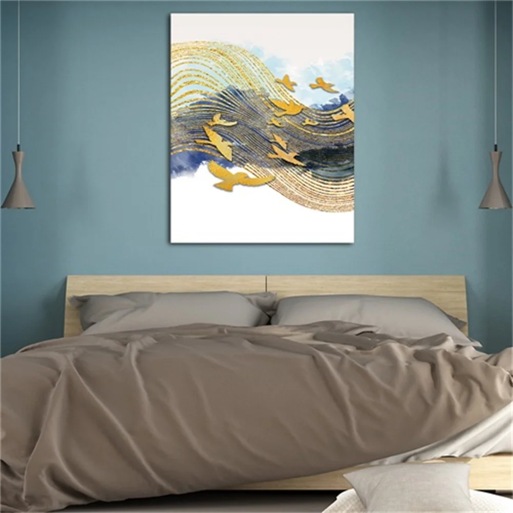 Natural Landscape Graffiti Birds Traditional Chinese Wall Artwork For Home Office Decor Living Room Bedroom Decoration No Frame | Дом и сад