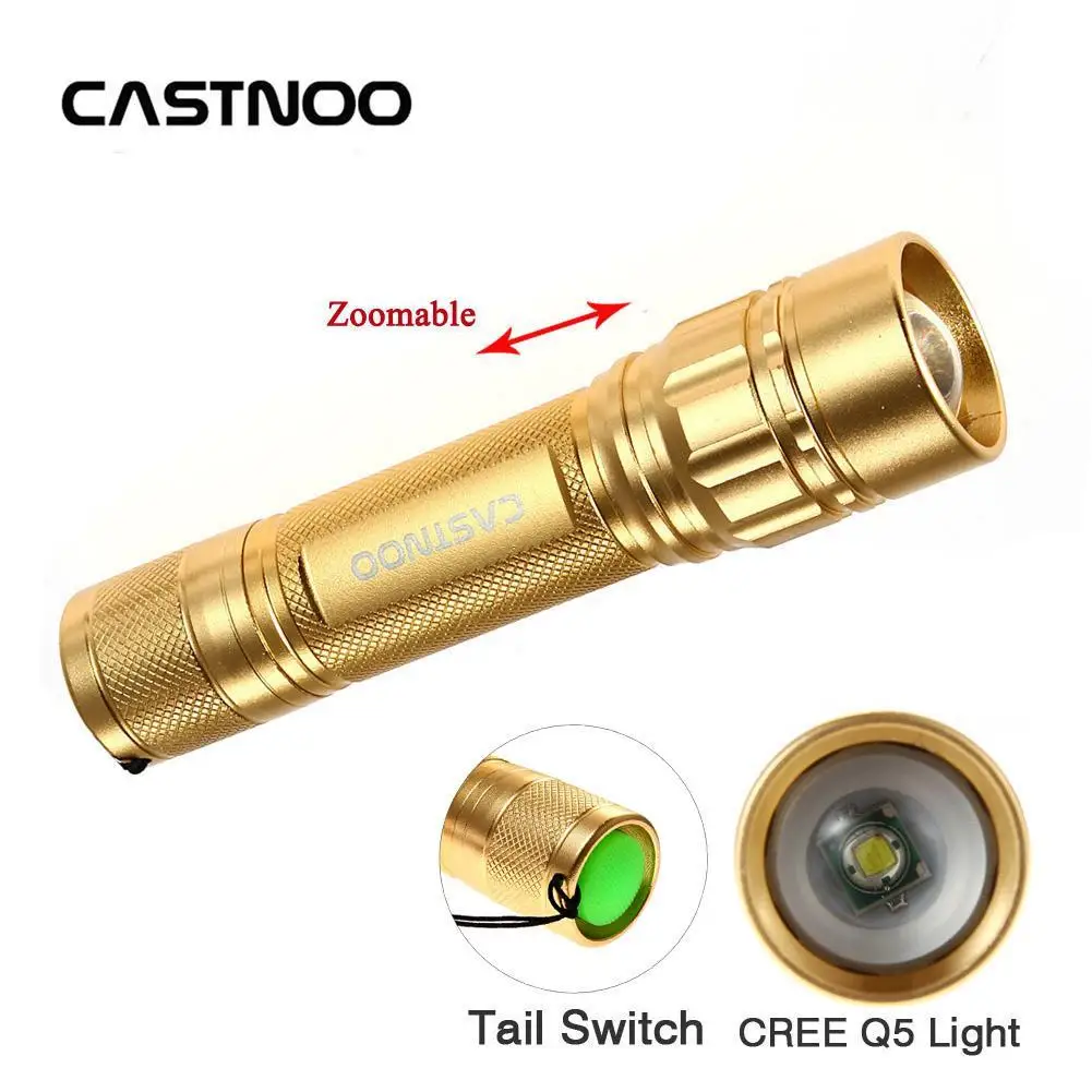 Светодиодный фонарь CASTNOO Golden 3500 люмен 3 режима регулируемый фокус с аккумулятором
