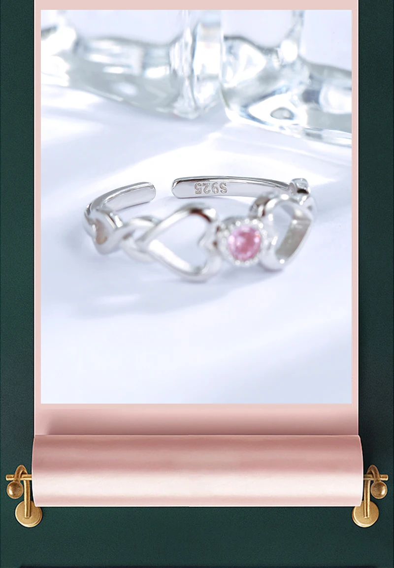 SG 925 пробы, серебряные кольца с надписью love always, с 2 сердечками и фиолетовое кольцо из циркона, модные свадебные украшения для женщин, подарки