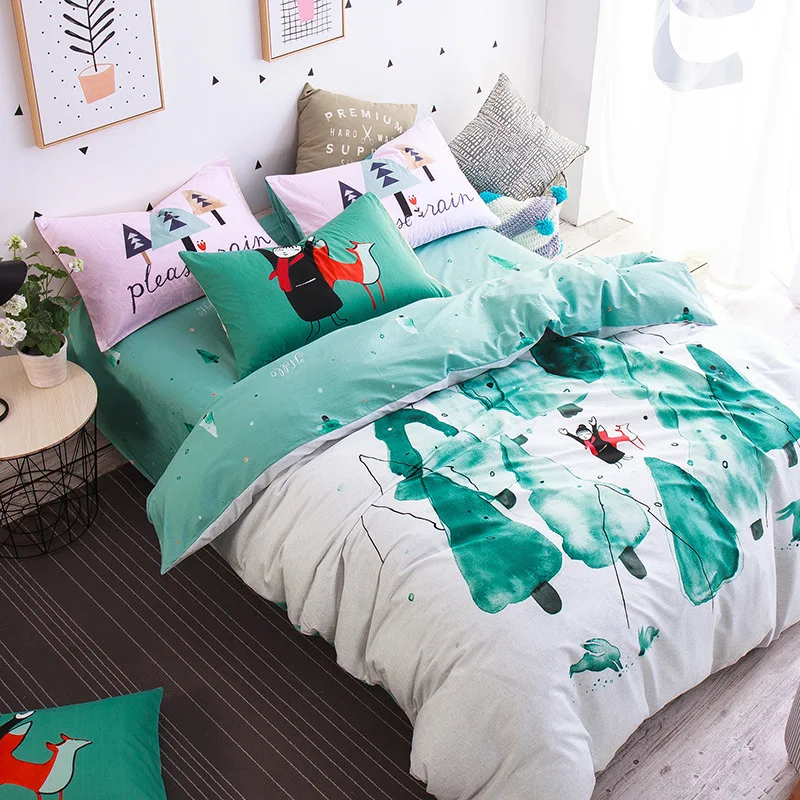 Скандинавский стиль с высококачественной хлопковой реактивной печатью мягкое