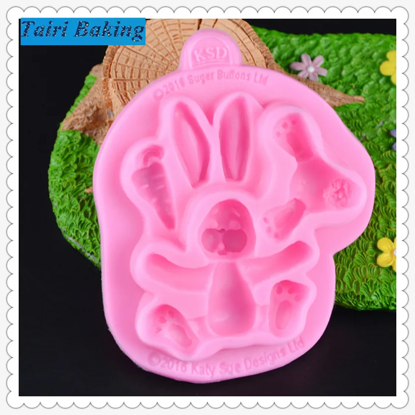 2016 Новинка! милые животные кролик заяц Силиконовые помадка для торта украшения