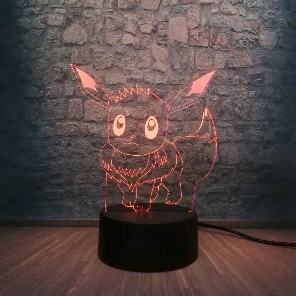 3D светодиодный светильник горячая Распродажа японский мультяшный рисунок