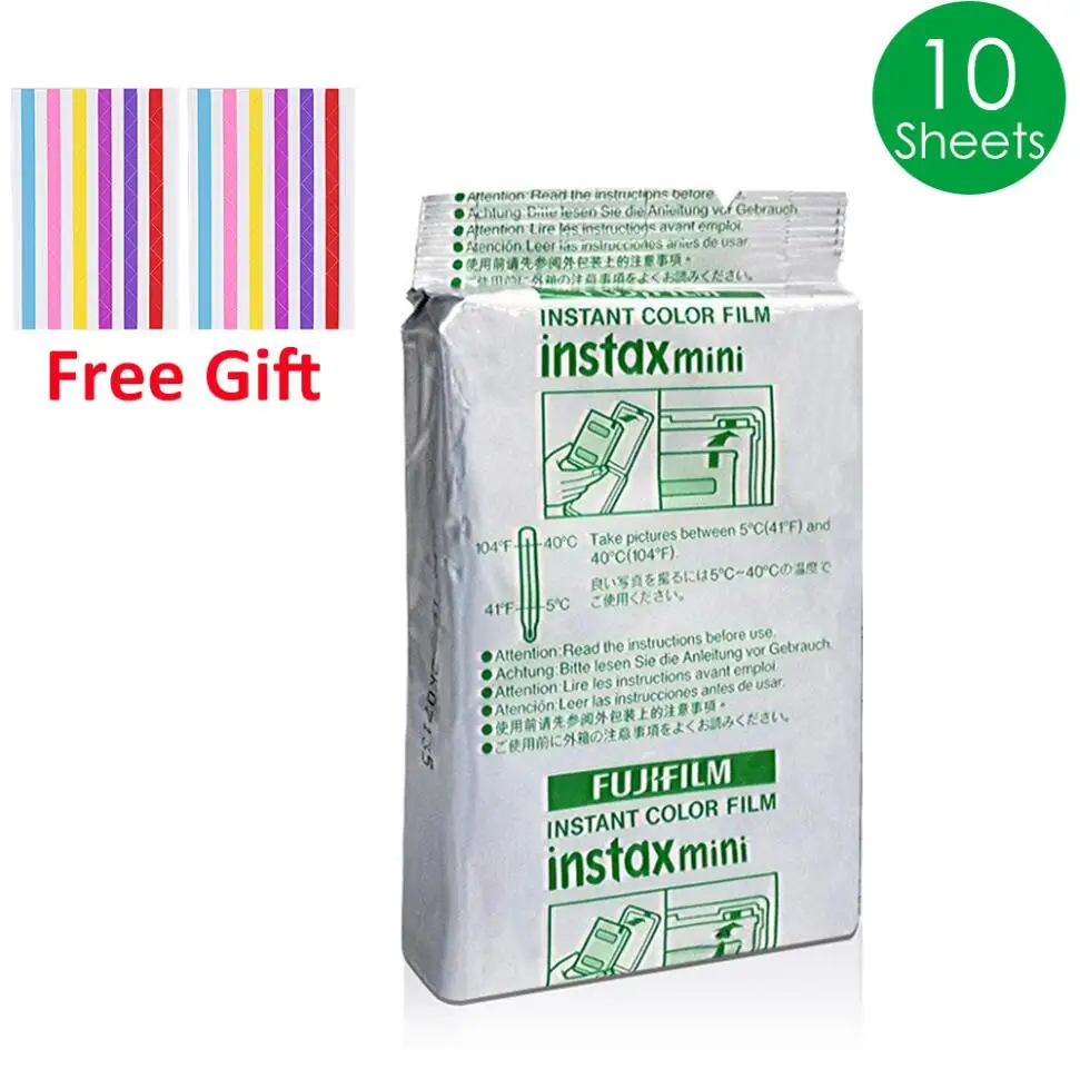 10 Sheet 20-100 листов Fujifilm Instax Mini фильм белый край фото бумажные пленки 10-100 шт для мини 9 8 90 мгновенной камеры для SP-1 SP-2 - Цвет: 10 Sheet