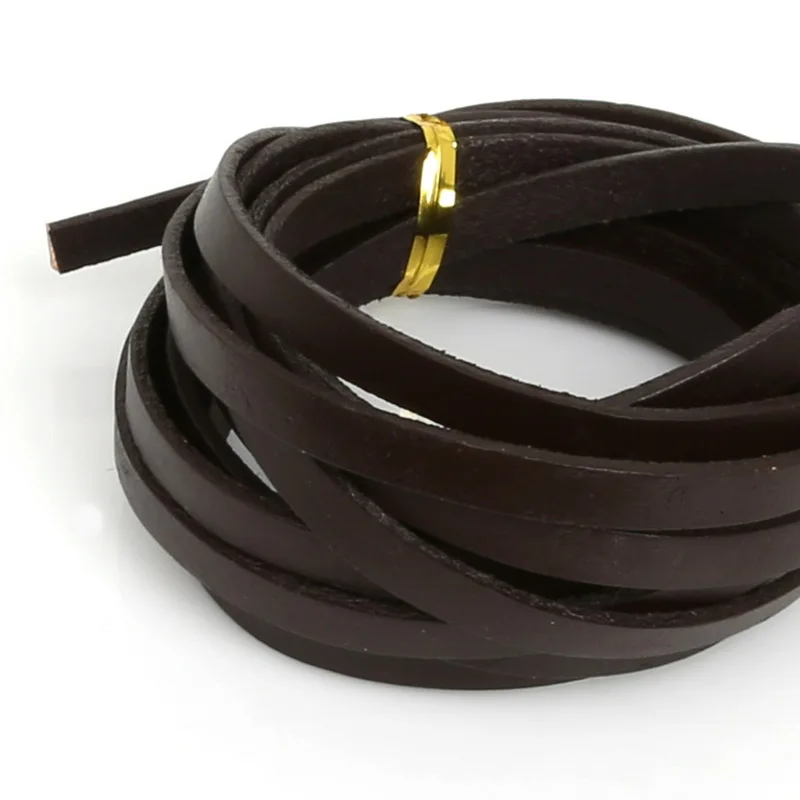 Плоские веревки из 100% натуральной коровьей кожи 3 размера на выбор аксессуары для