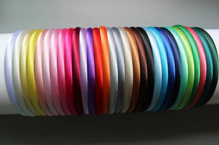 1 см однотонная атласная лента для волос взрослых и детей 50|headband kids|kids headbandssatin
