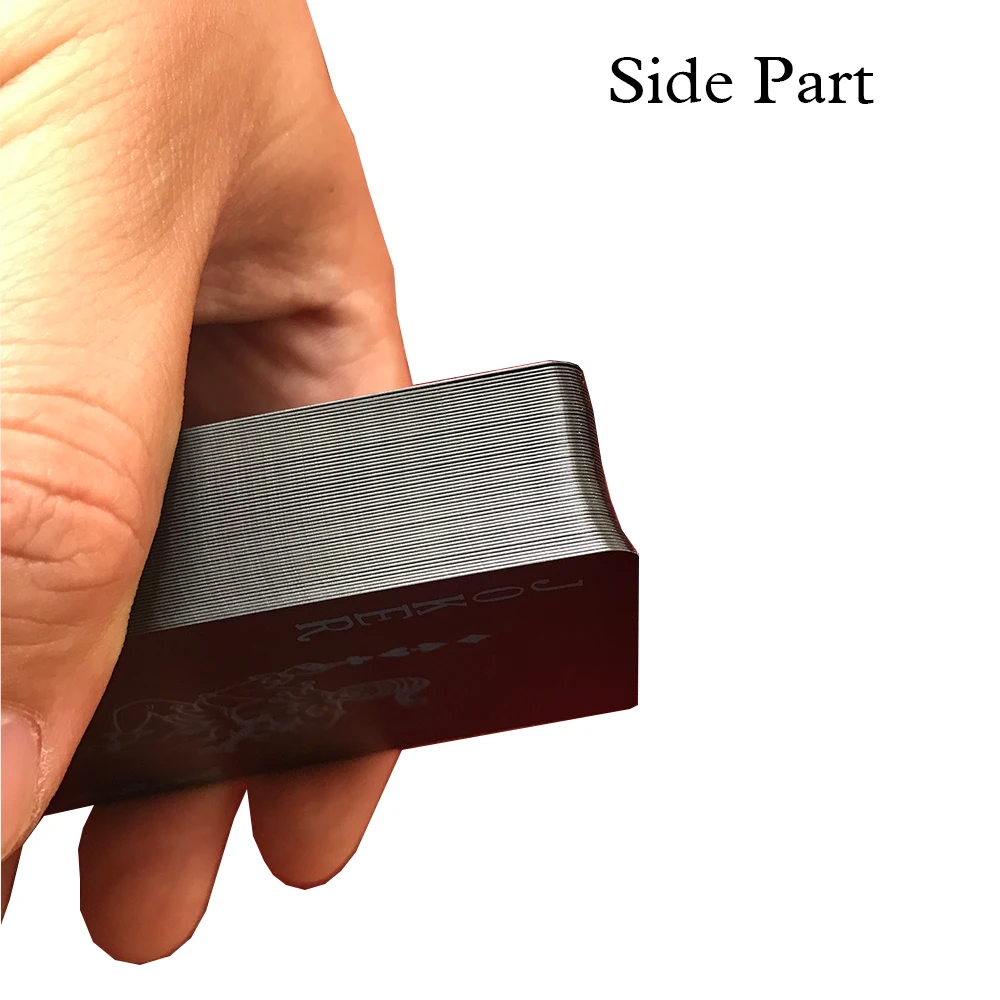 Черные пластиковые игральные карты Волшебная Водонепроницаемая карточка для