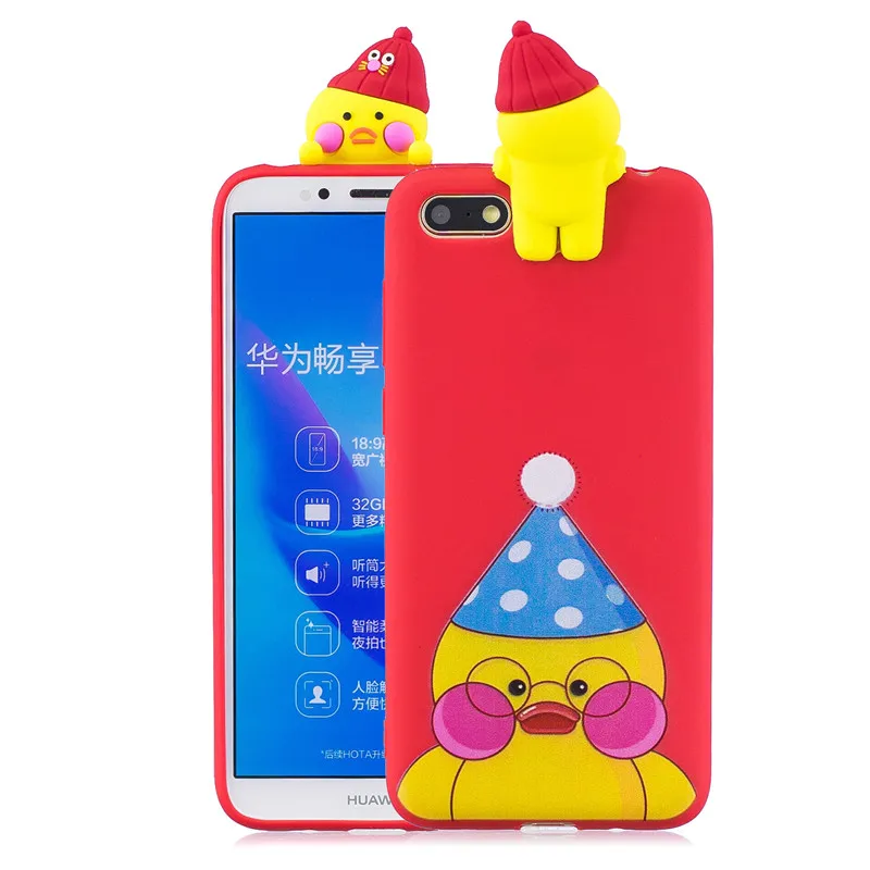 B Чехол для телефона huawei Honor 7A, чехол для huawei Honor 7A, 7 A, DUA-L22 чехол s, 5,45 дюймов, мультяшная 3D кукла, мягкий силиконовый чехол из ТПУ для женщин - Цвет: B