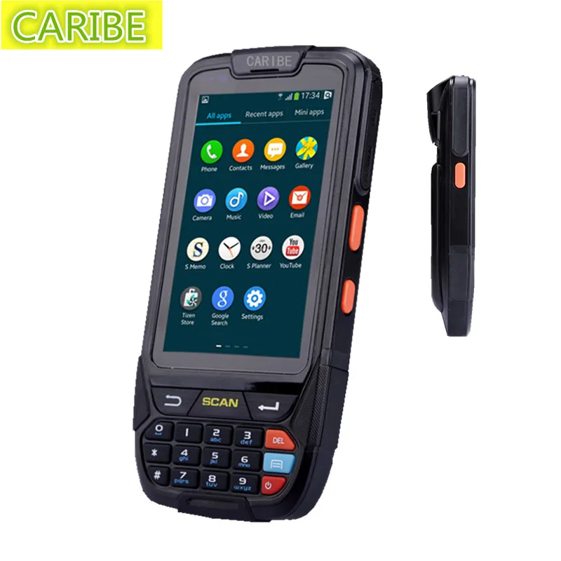 Сканер штрих кодов Caribe беспроводной Программируемый сканер PDA 1D на базе Android 7 0 с