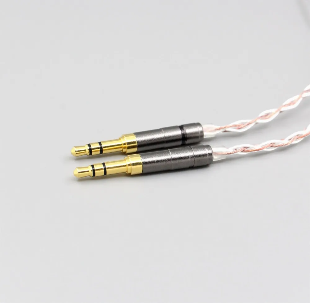 LN005363 800 провода серебро+ OCC сплав кабель для наушников Focal Elear Final Audio Design Hope vi Denon AH-D600
