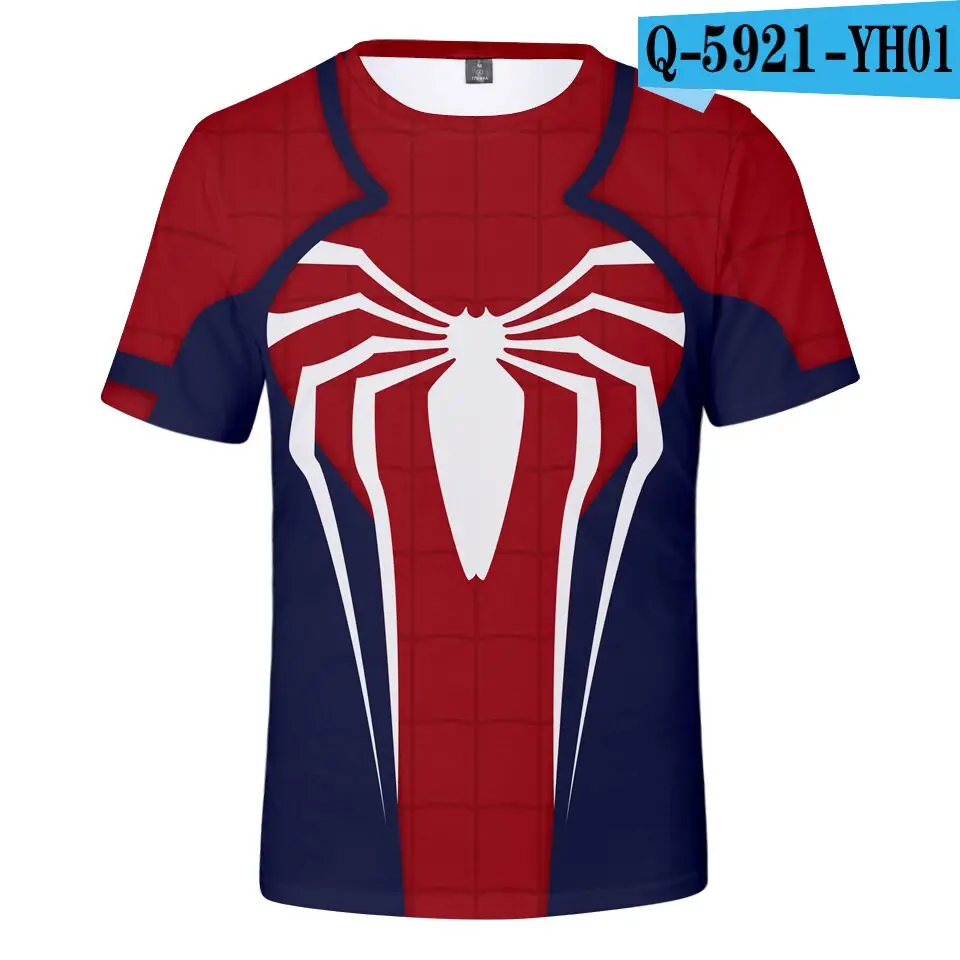 color at picture Супергерой Marvel 3D футболка boysThe Avengers 4 Endgame Quantum Realm Железный Супермен, Мстители, короткая Брендовая детская 3d футболка - Цвет: color at picture