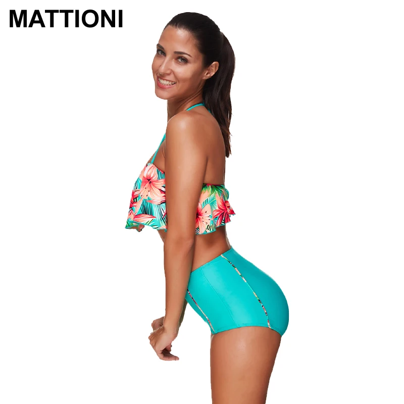 Mattioni Для женщин бикини Новинка 2017 года Высокая талия купальный костюм Одежда