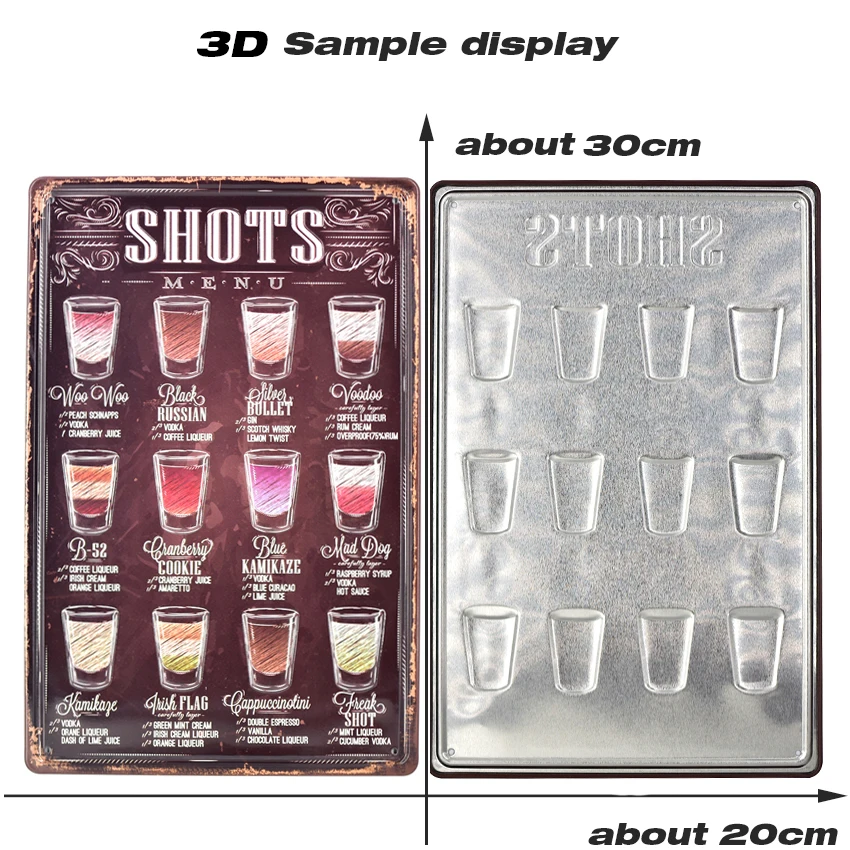 Лондонский Париж 3D металлический знак модный Декор металлическая жестяная