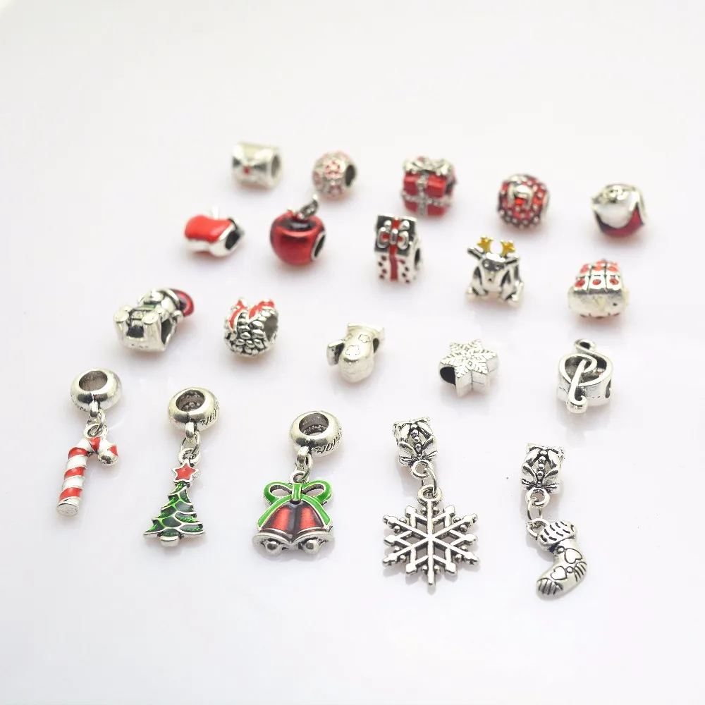 Женские шармы в виде снежинки смешанные бусины для браслета Pandora 20 шт./лот feng0014 |