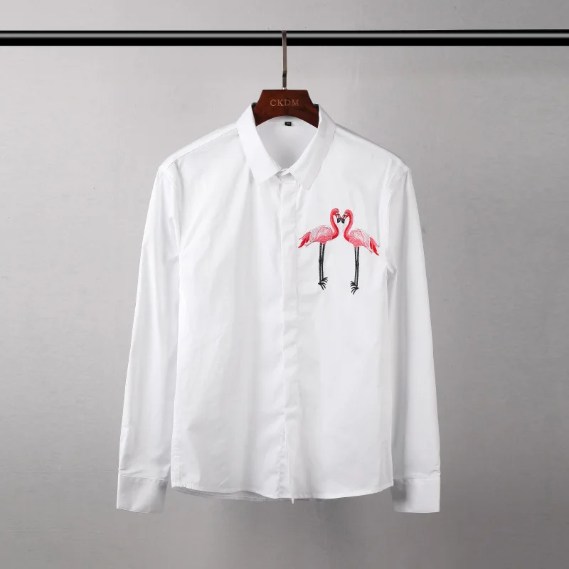 Win Way Creative Design Fashion Embroidered Tops New Men's Shirts Tide men clothes | Мужская одежда