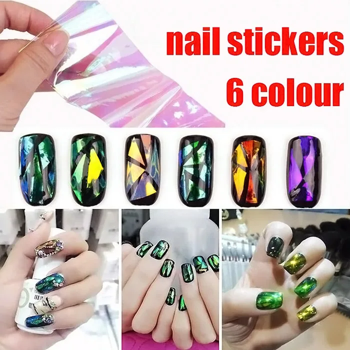 Горячая 1/6 шт бумажные женские аксессуары для стикеры 3D на ногти Nail Art DIY