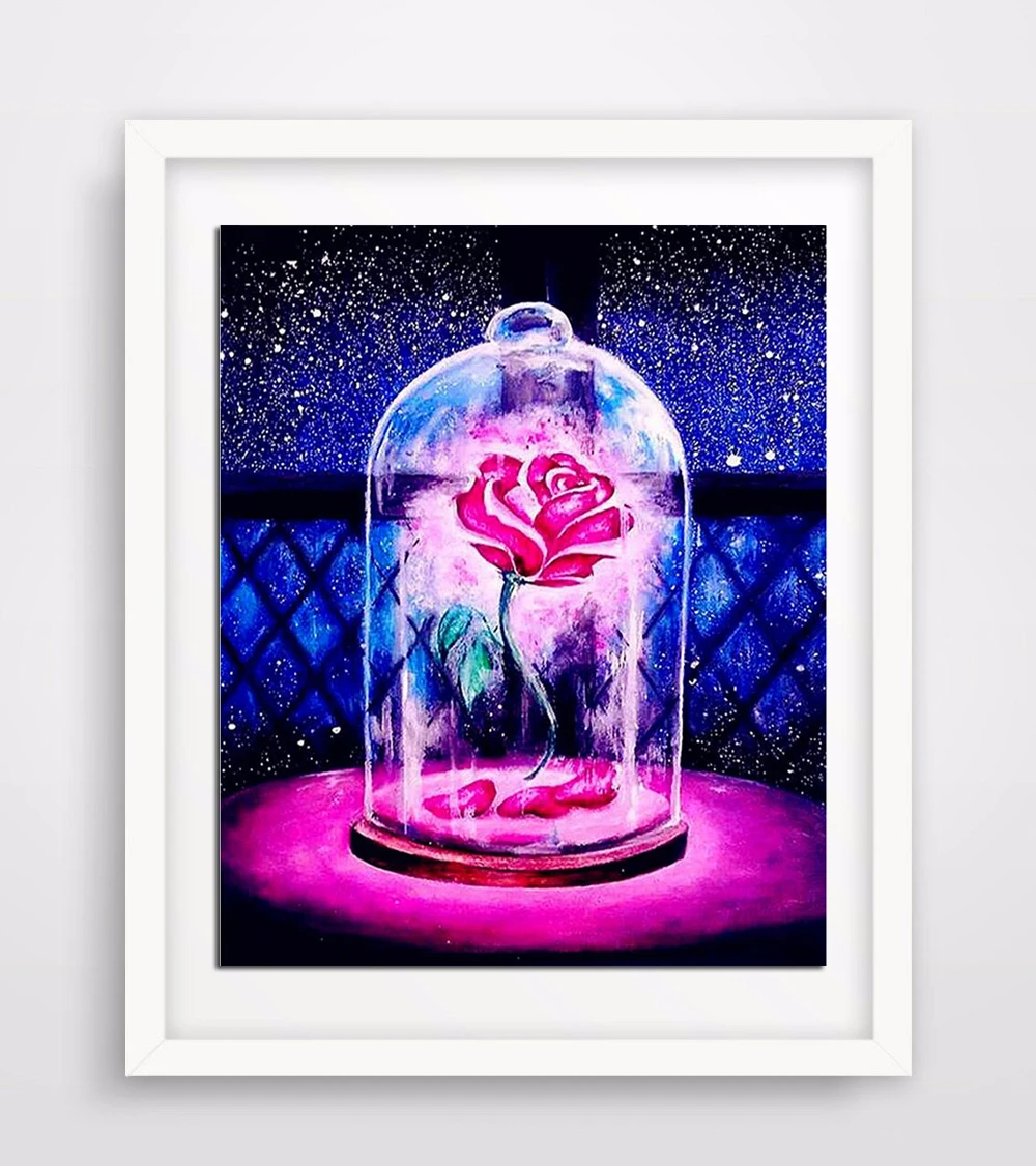 Новинка сделай сам алмазная вышивка роза 5D картина крестиком красота чудовище