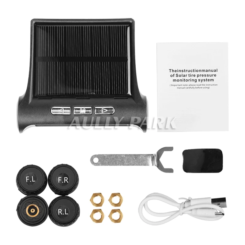 Умный автомобильный TPMS телефон с питанием от солнечной энергии HD цифровой