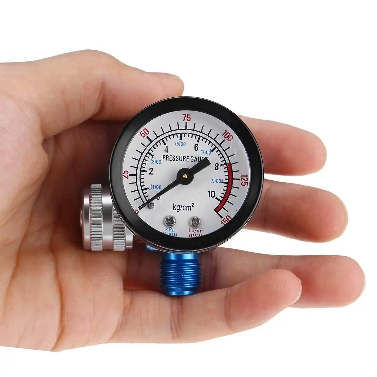 1/4" Air Pressure Regulator Air Control Spray Paint G un Tail Pressure Gauge Compressor Relief Regulator Regulating Valve