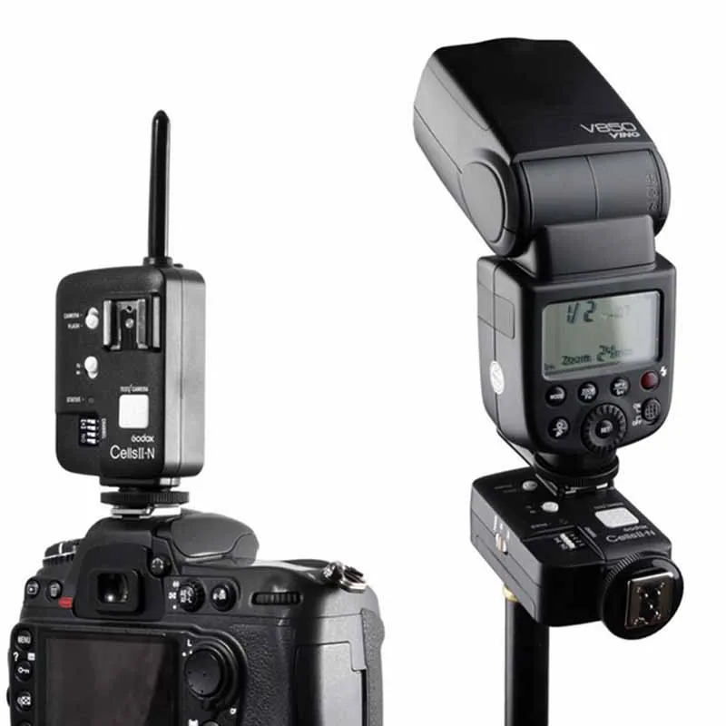 

2pcs Godox Cells II 1/8000s Wireless Transceiver Trigger Kit for Canon EOS Camera, Speedlite and Studio Flashes V850 V860 AD360