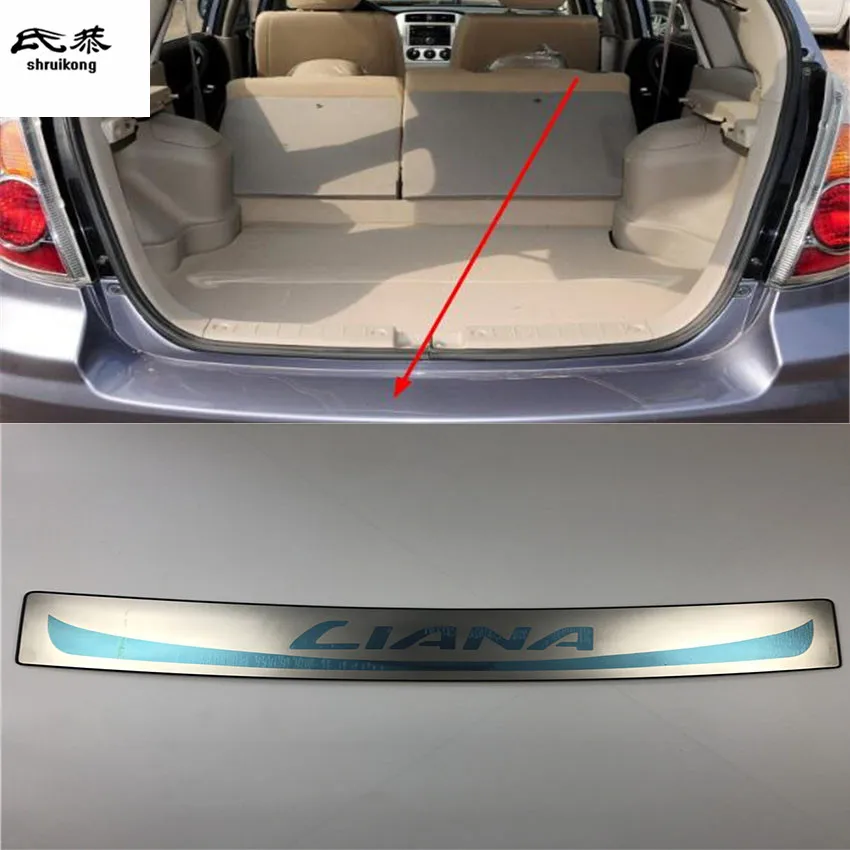 

1 шт. педаль для стайлинга автомобиля для 2006-2017 Suzuki LIANA хэтчбек, Задняя накладка из нержавеющей стали для подоконника