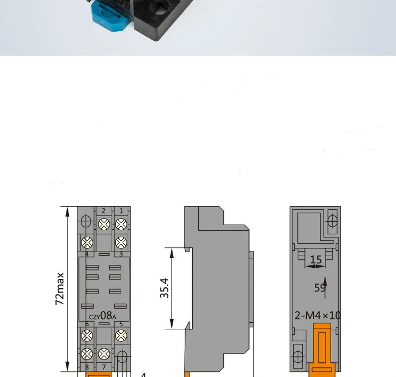 Розетка Chint для мини-электромагнитное реле CZY08A CZY14A CZY11A CZF11A-E