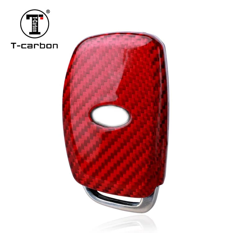 T-carbon Carbon Fiber Key Cover Case Shell for Hyundai Solaris MISTRA Veloster SR IX35 Accent Elantra i30 | Автомобили и