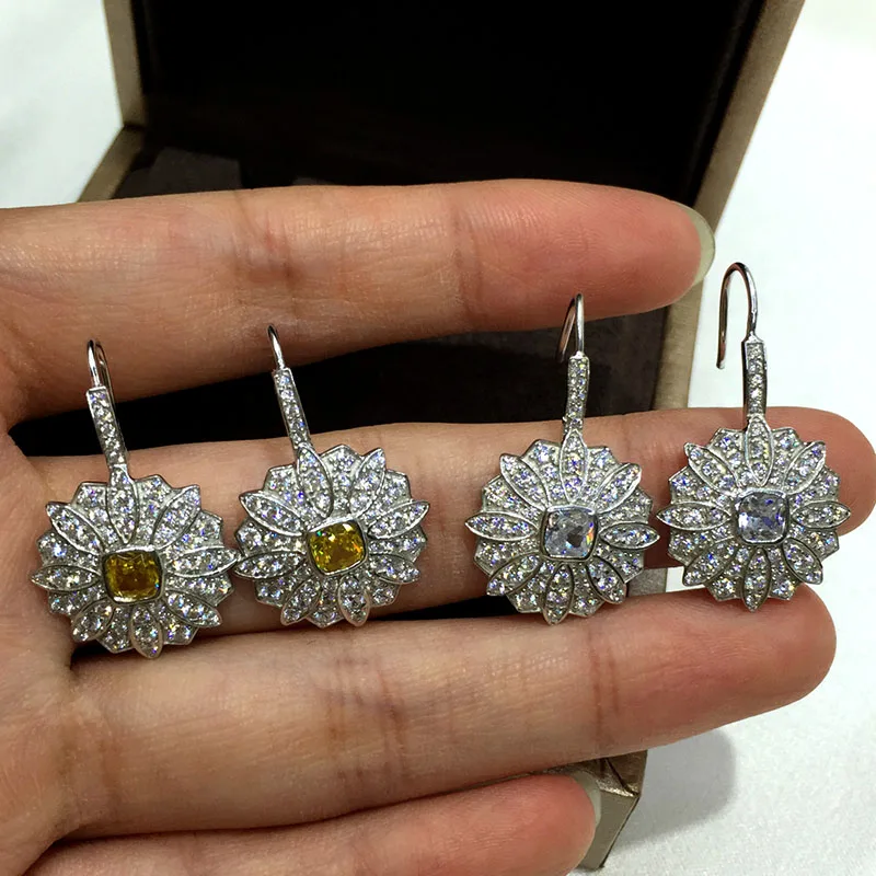 Женские серьги подвески из серебра 925 пробы с гравировкой звезд LD314|earrings for|drop