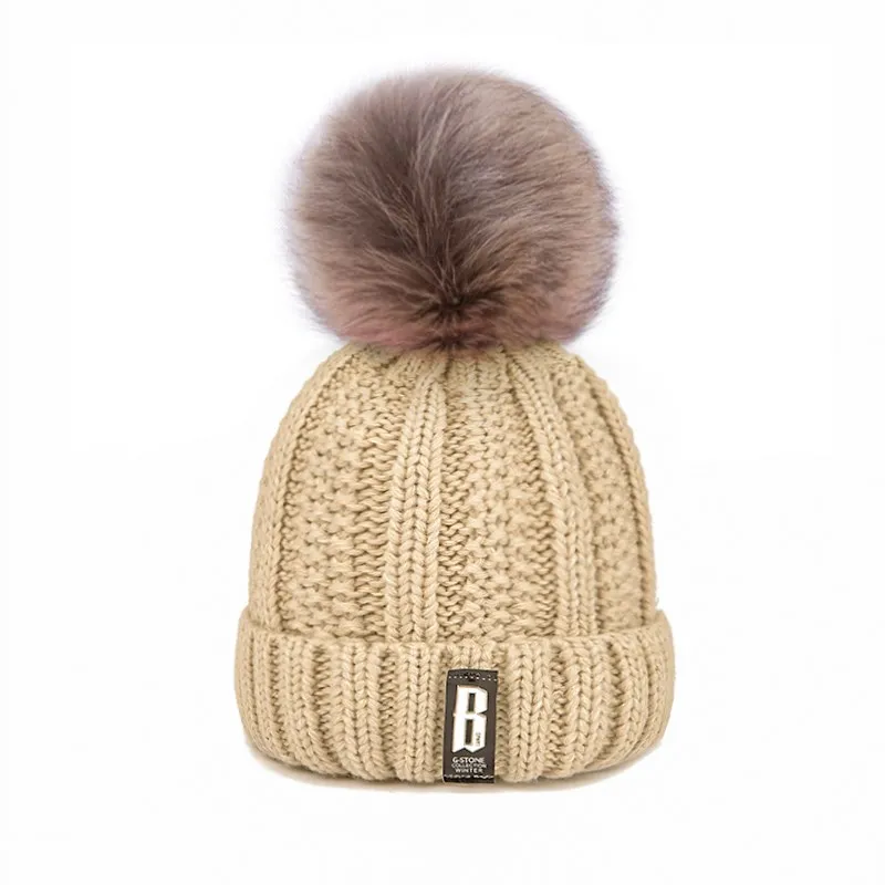 IWINTER, модная женская зимняя шапка, для девушек, Skullies Beanies, зимняя шапка s для женщин, вязаная шапка с помпонами, теплая Толстая Женская шапка - Цвет: H