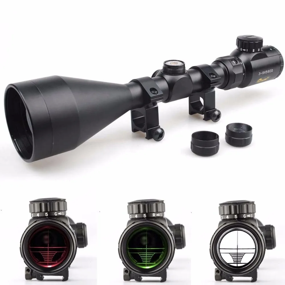 CVLIFE Тактический 3-9X56 красный и зеленый Mil-dot светящаяся оптика охотничий Воздушный