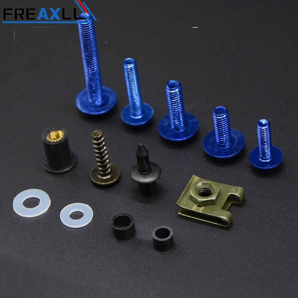 Для KAWASAKI ninja 650r 300 er6f er6n f z750 z800 z1000 zx9r zx10r аксессуары CNC алюминиевый обтекатель болт