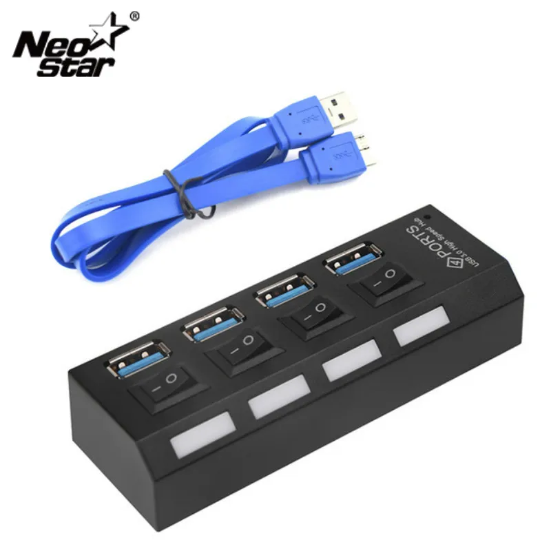 USB разветвитель NEO STAR с 4 портами 5 Гбит/с|usb 3.0 hub|usb hubusb hub off |