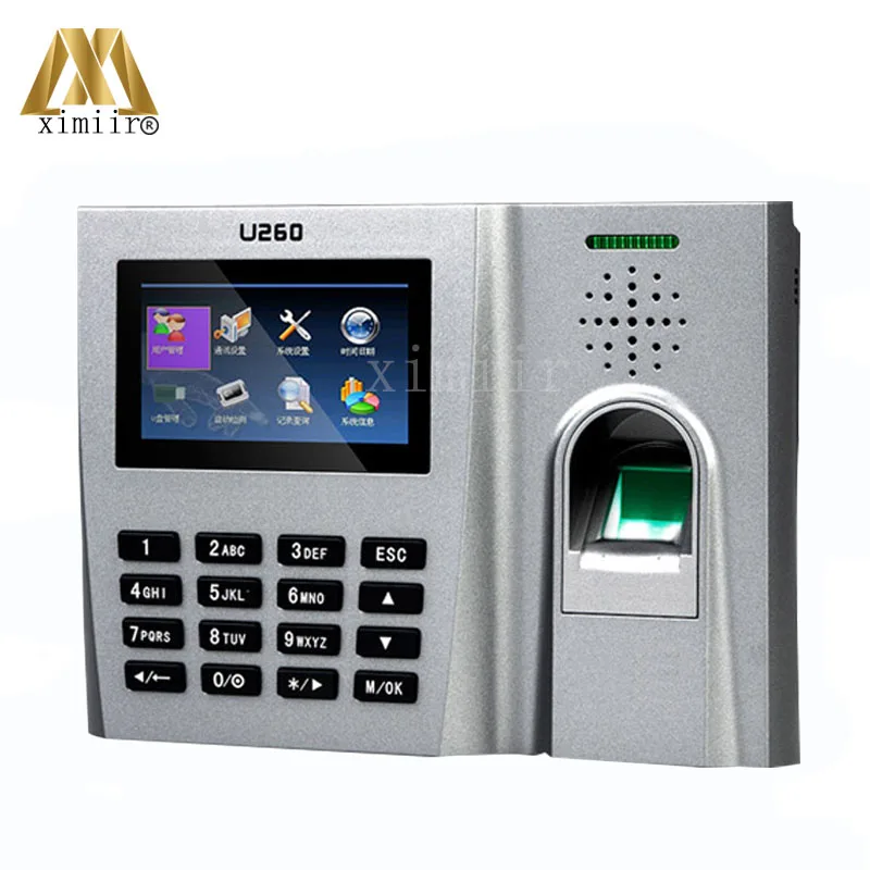 Linux система webсервер цветной экран U260 биометрический отпечаток пальца время часы