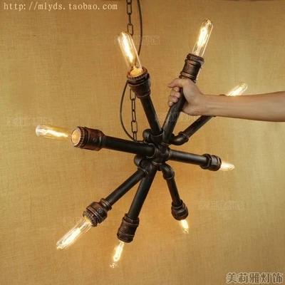 Железная водопроводная лампа в стиле лофт подвесные светильник ильники Эдисона