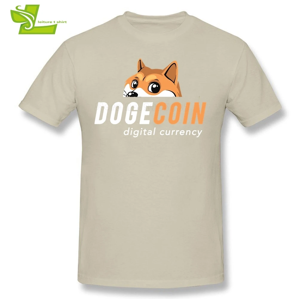Футболка DOGECOIN для парней новейшие простые футболки отдыха изготовленные на