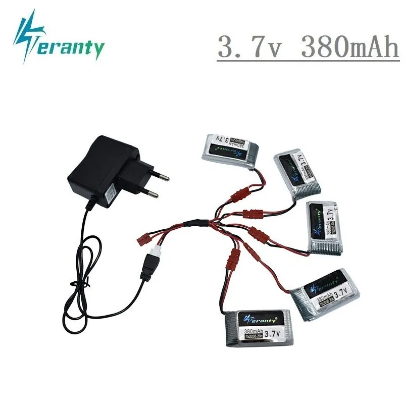 

Original Lipo Battery and 5pcs USB Charger For SYMA X5A-1 X15 X15C X15W RC Helicopter Spare Parts 3.7V 380mah Drone battery