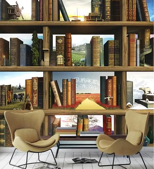 3D обои по индивидуальному заказу фотообои креативная книжная полка для стен