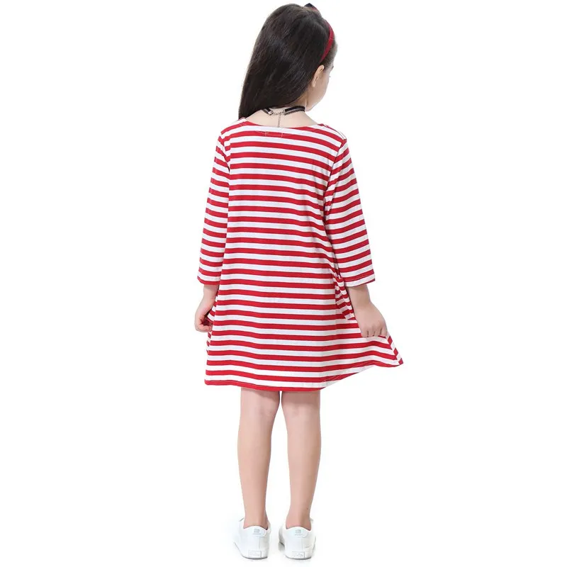 Семейные комплекты платья в полоску для девочек Ropa Mama e Hija хлопковое платье мамы и