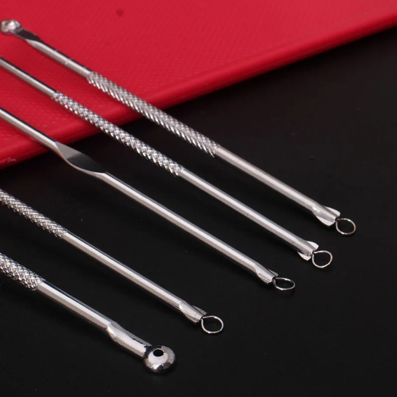 Набор для удаления черных точек прыщей экстрактора 5 шт.|5pcs blackhead|kit acnekit kits |