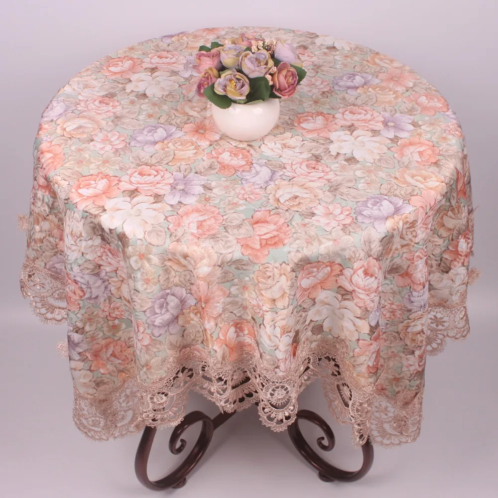 Скатерть CURCYA с цветами атласная винтажный Свадебный домашний декор квадратные