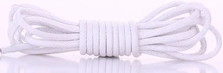 white 500 пар, вощеные Цветные шнурки, кожаная обувь, шнуровка, Круглый шнурок, Ботинки martin, спортивная обувь, шнур, DHL, FedEx - Цвет: white