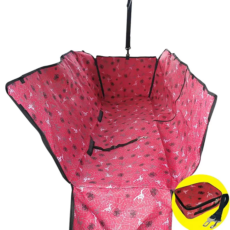 130x40x50cm rosepink Автомобильный чехол для сиденья для домашних животных, чехол для собак на заднее сиденье, водонепроницаемый коврик для домашних животных, гамак, подушка для переноски, ткань Оксфорд, рисунок лапы - Цвет: 130x40x50cm rosepink