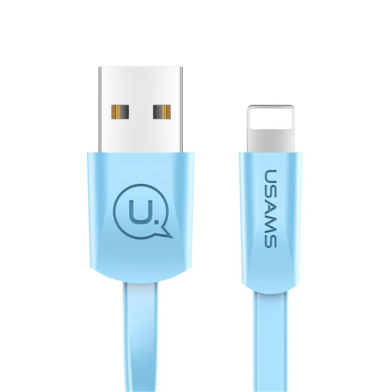 1 2 м плоский шнур USB для синхронизации данных зарядный кабель iPhone 6S 6 7 8 Plus X 5S 5C 5 SE