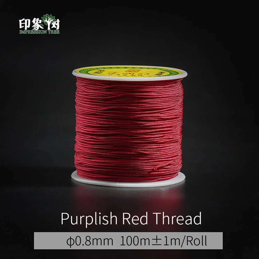Purplish Red 100 м/пластиковый рулон 0,8 мм Разноцветные нейлоновые веревки для макраме DIY кисточка браслет для бисероплетения китайские узлы нить для изготовления ювелирных изделий 405 - Цвет: Purplish Red