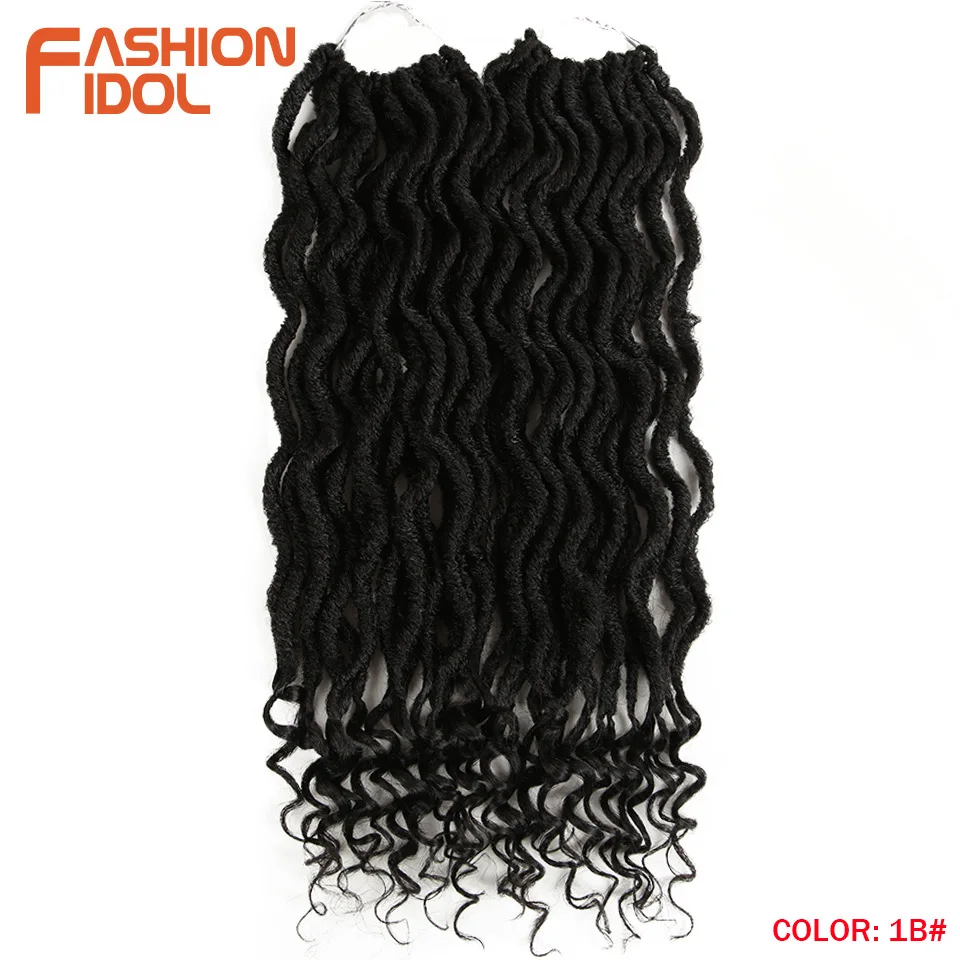 Мода IDOL Faux Locs Crotchet волосы для наращивания 20 дюймов вязанные крючком косички мягкие натуральные синтетические волосы Омбре синие коричневые волосы косички