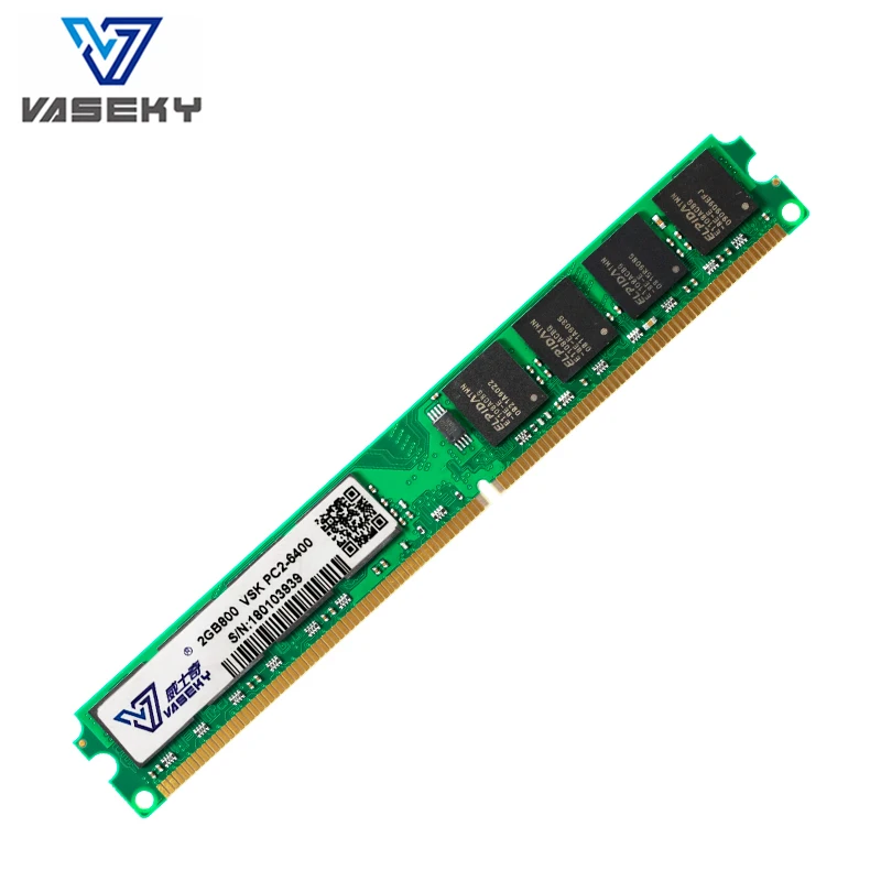 Vaseky memoria PC 2 Гб DDR2 800 МГц(800 МГц) модуль PC2 6400 2 г памяти рабочего стола ram