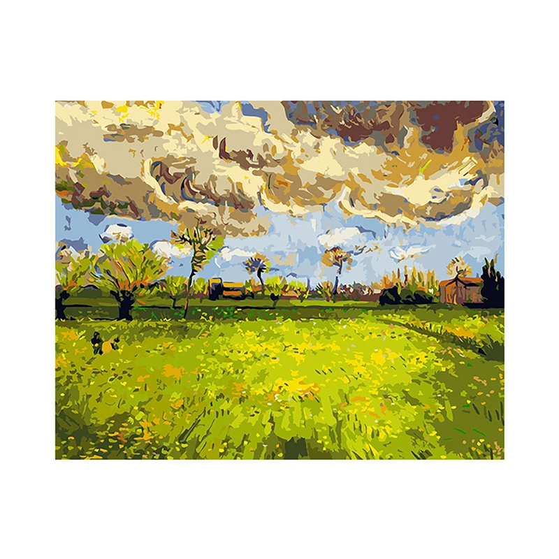 Ван Гог шторм diy живопись по номерам художественная краска декоративный пейзаж