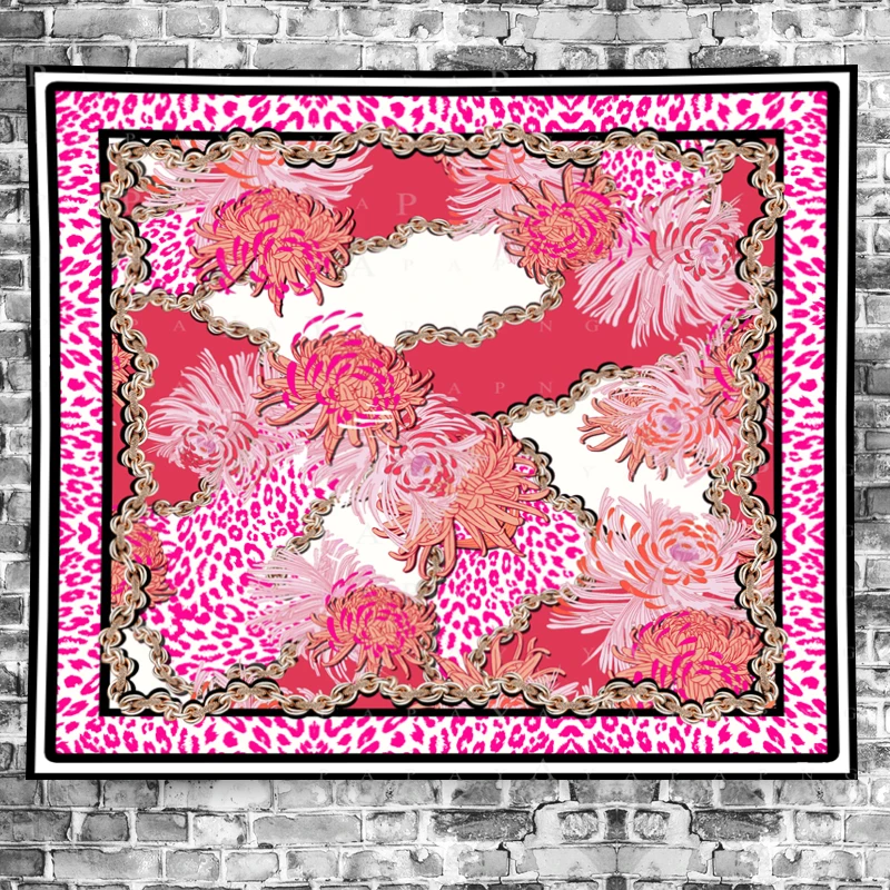 Pink Leopard macrame Tapestry boho decor Vintage Tapestries Retro chain flower Wall Hanging home | Дом и сад