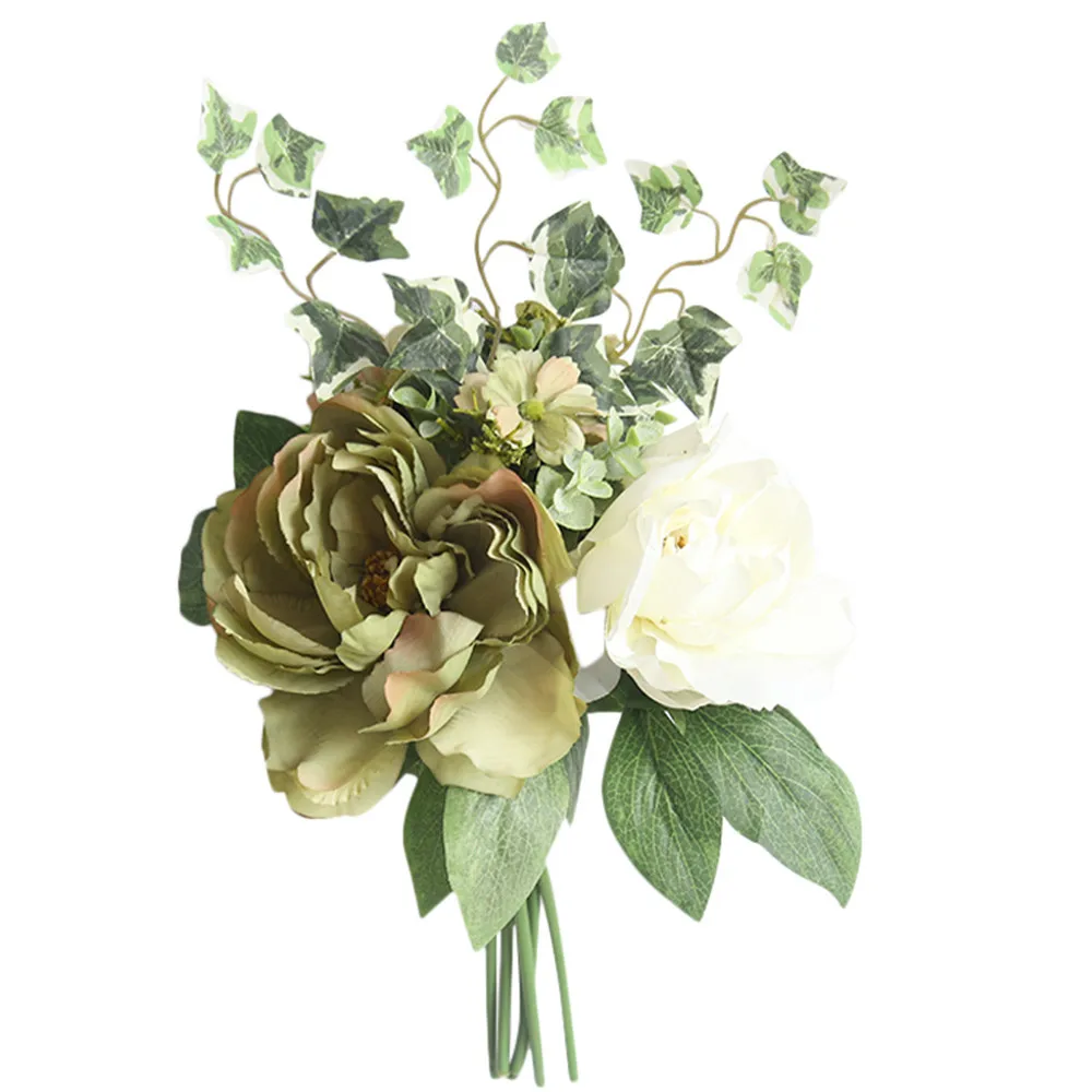 Искусственные шелковые искусственные цветы Пион цветочный свадебный букет plantas