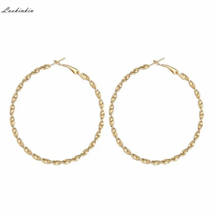exaggerated wave gold&ampsilvery big circle earrings popular larger 2019 new women fashion jewelry | Украшения и аксессуары